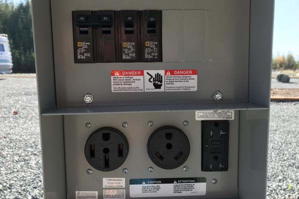 RV Lot Electric Hookups